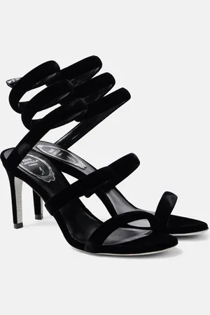 RENE CAOVILLA Cleo 80 velvet sandals