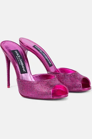 Dolce & Gabbana Crystal-embellished satin sandals