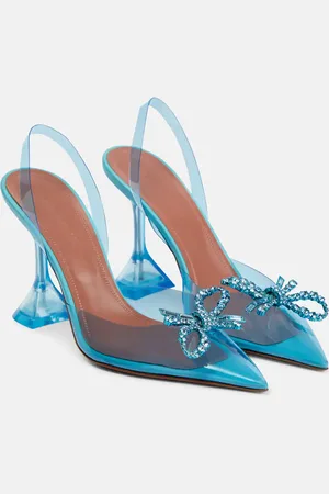 Amina Muaddi Rosie embellished slingback pumps