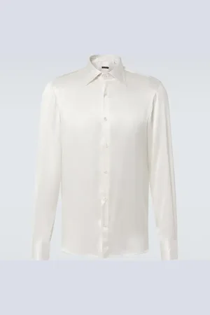 Rubinacci Silk satin tuxedo shirt