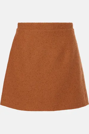 Patou Iconic wool and cotton-blend miniskirt