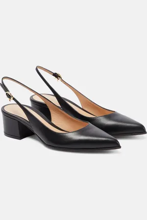 Gianvito Rossi Piper leather slingback pumps