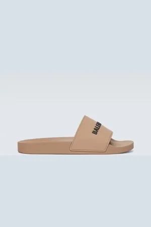 Balenciaga Pool logo rubber slides