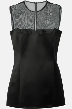 Khaite Sasmo silk-paneled satin top