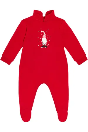 Il gufo Embroidered cotton jersey onesie