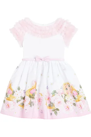 MONNALISA Printed ruffled cotton dress