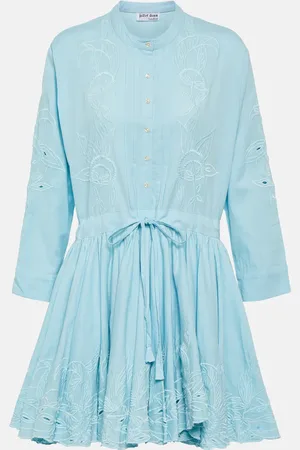 Juliet Dunn Embroidered cotton minidress