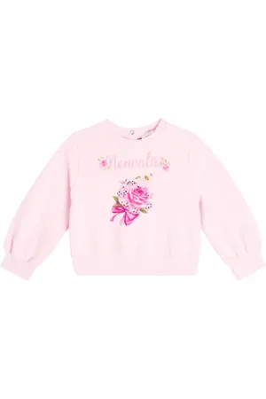 MONNALISA Baby printed cotton-blend sweater