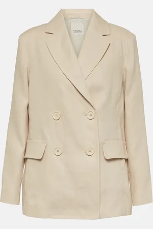 Max Mara Laura double-breasted linen blazer