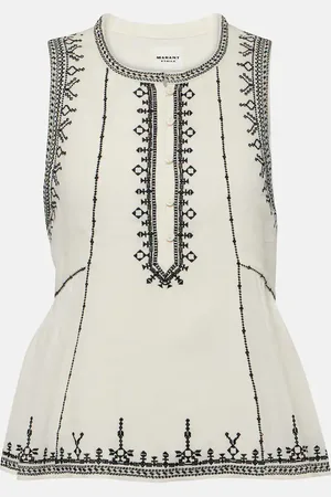 Marant Etoile Pagos embroidered cotton top
