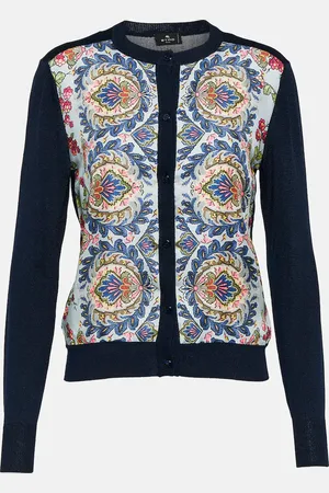 Etro Printed silk and cotton-blend cardigan