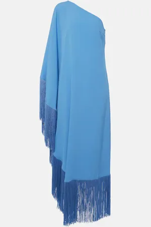 ‎Taller Marmo‎ Spritz fringed crÃªpe cady gown