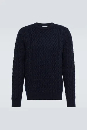 Sunspel Cable-knit wool sweater