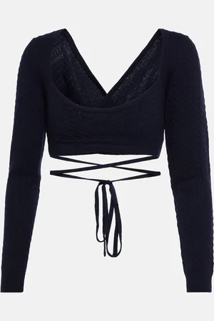 Patou Cropped wool and cashmere sweater