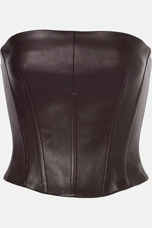 Stouls Rosalia strapless leather top
