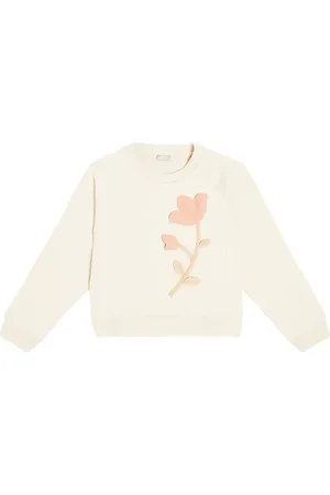 Il gufo Floral-appliquÃ© cotton sweatshirt