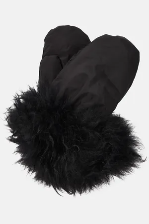 YVES SALOMON Down shearling-trimmed mittens