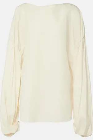 Khaite Quico silk and cotton organza top