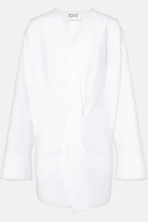 TOVE Destry gathered cotton poplin top