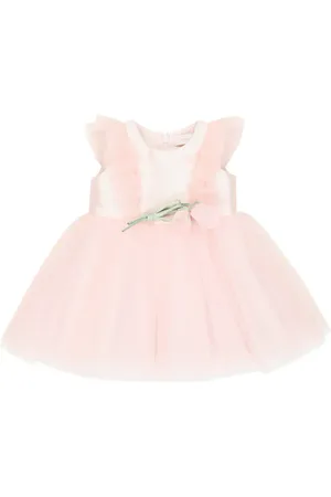MONNALISA Baby pleated tulle dress