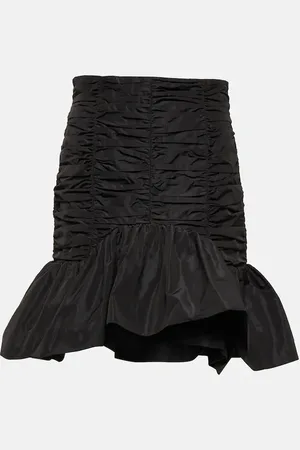 Patou Ruched faille miniskirt