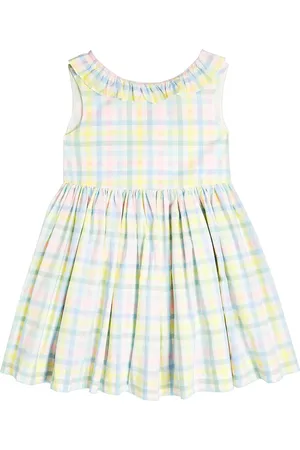 BONPOINT Allison checked cotton dress