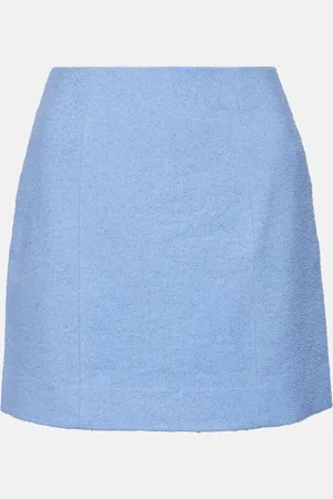Patou Cotton and linen-blend miniskirt