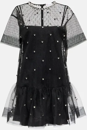 RED Valentino Embellished point dâesprit tulle minidress