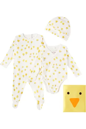 Stella McCartney Baby cotton bodysuit, blanket, and hat set