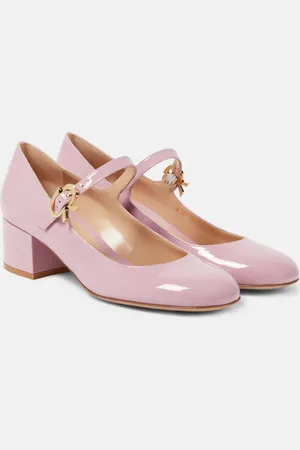 Gianvito Rossi Mary Ribbon patent leather pumps