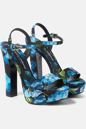 Dolce & Gabbana Floral satin platform sandals