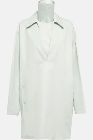 Jil Sander V-neck cotton minidress