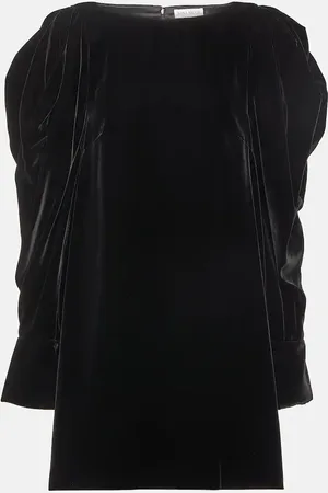 Nina Ricci Puff-sleeve velvet minidress