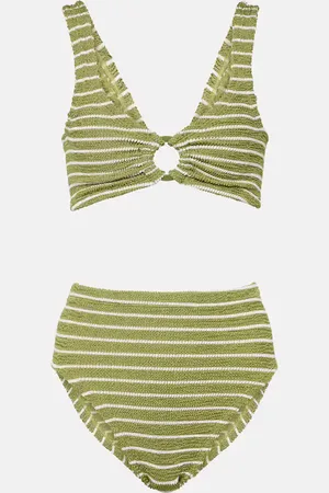 Hunza G Nadine striped high-rise bikini