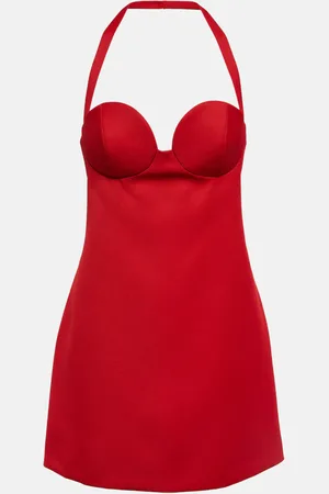 MAGDA BUTRYM Halterneck virgin wool minidress