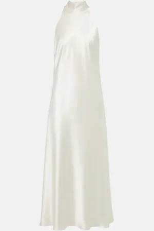 GALVAN Bridal Cova satin midi dress