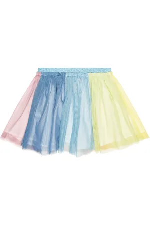 Stella McCartney Striped satin and tulle miniskirt