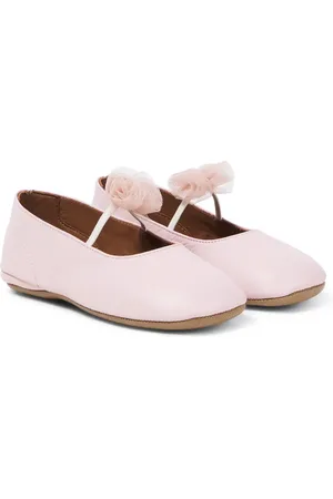 PèPè PÃ¨PÃ¨ Bow-detail leather ballet flats