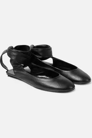 The Attico Cloe leather slingback flats