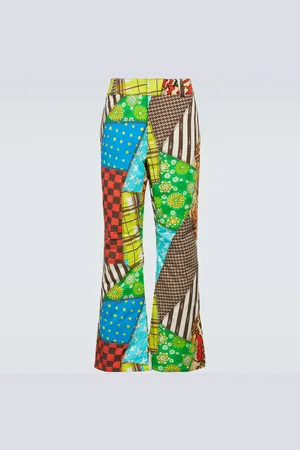 ERL Printed cotton-blend flared pants