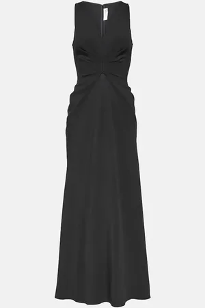 Victoria Beckham Gathered asymmetric maxi dress