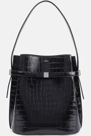 Totême Belted Medium croc-effect leather tote bag