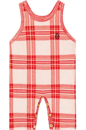 The Animals Observatory Baby Boar logo cotton-blend playsuit