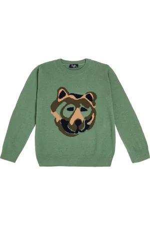 Il gufo Jacquard wool sweater