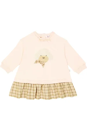 Il gufo AppliquÃ© cotton-blend dress