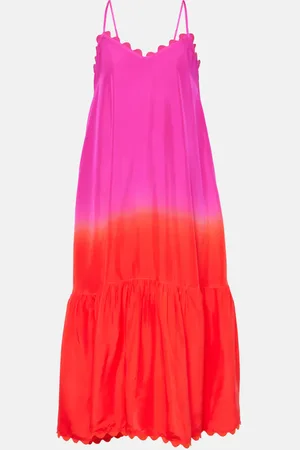 Juliet Dunn OmbrÃ© silk midi dress