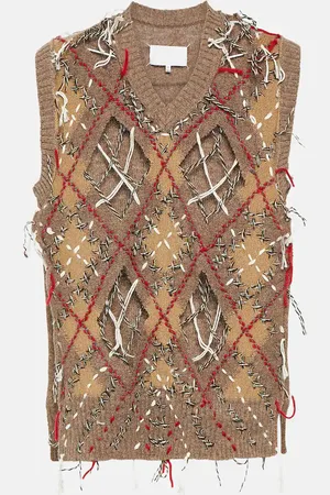 Maison Margiela Jacquard wool-blend sweater vest