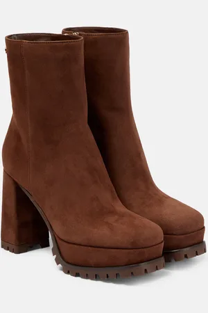Gianvito Rossi Harlem suede platform ankle boots