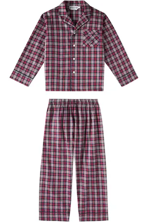 BONPOINT Dormeur checked cotton pajamas