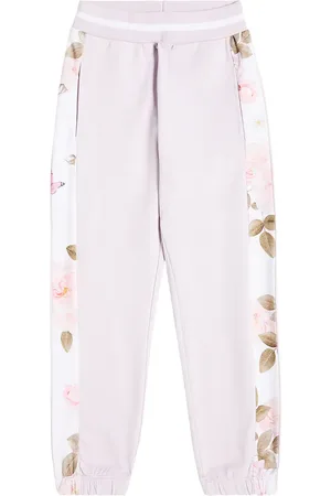 MONNALISA Floral cotton-blend jersey sweatpants